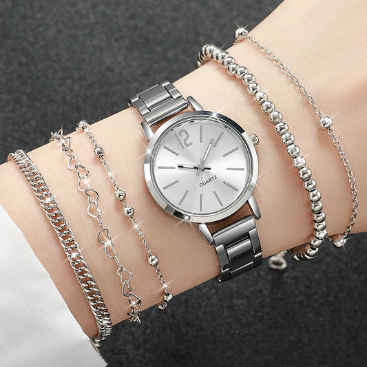 6pcs/ Watch & Bracelet Set